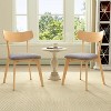 Christopher Knight Home Hugh Upholstered Fabric  Rubberwood Dining Chair (Set of 2) - 2 of 4