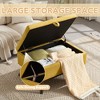 Sapphtopaz Modern Storage Ottoman Upholstered Vanity Stool with Wood Legs Coffee Table Storage Bench for Living Room, Bedroom, Entryway - 4 of 4