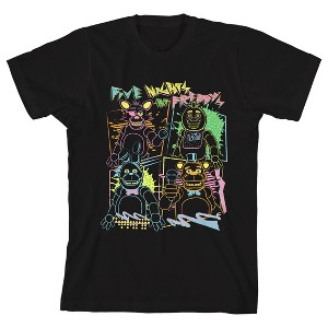Five Nights at Freddy's Scary Video Game Bear Youth Black Graphic Tee - 1 of 2