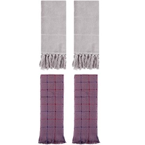 REGALWOVEN 4 Packs Cotton Absorbent Soft Decorative Turkish Bath Towel for Bathroom - 1 of 4