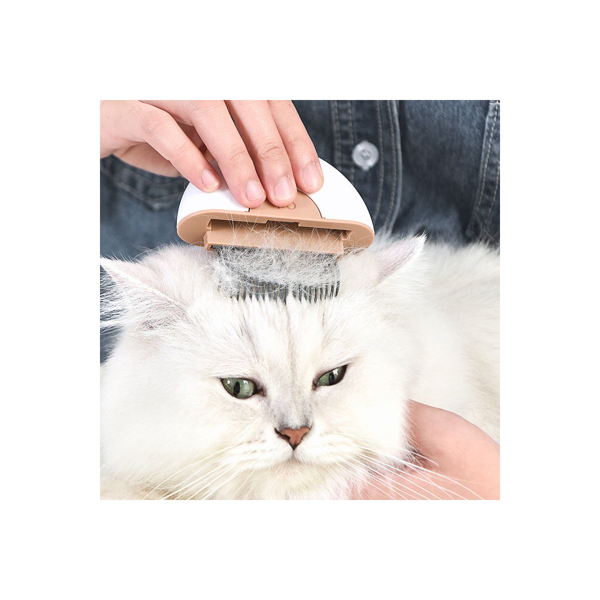 Pet Life LYNX 2-in-1 Travel Connecting Grooming Pet Comb and Deshedder, LG, Brown - thumbnail 5