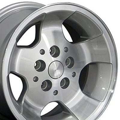 OE Wheels LLC JP08-15080-5450-25MS Silver Machined Wheel Painted (15 x 8. inches /5 x 114 mm, 25 mm Offset)