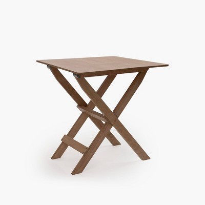 Barebones Brown Ridgetop Wood Folding Table