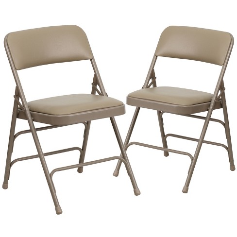 Flash Furniture Hercules Series Metal Folding Chair in Beige for sale online 