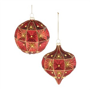 Beaded Glass Ornament (Set of 6) - 1 of 4