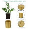 Unique Bargains Plastic Modern Design Plant Pot Round 8 Pcs - 2 of 4