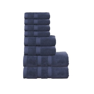 Home Weavers Elegance Essentials 550GSM 100% Cotton Zero Twist Super Absorbent Bath Towel Set - 1 of 4