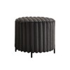 Grungis Faux Fur Round Ottoman with Black Metal Legs,Comfy Upholstered Benches,Ottoman Bench for Living Room,Bedroom - 4 of 4