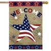 American Star Burlap House Flag Patriotic Welcome 28" x 40" Briarwood Lane - 2 of 4
