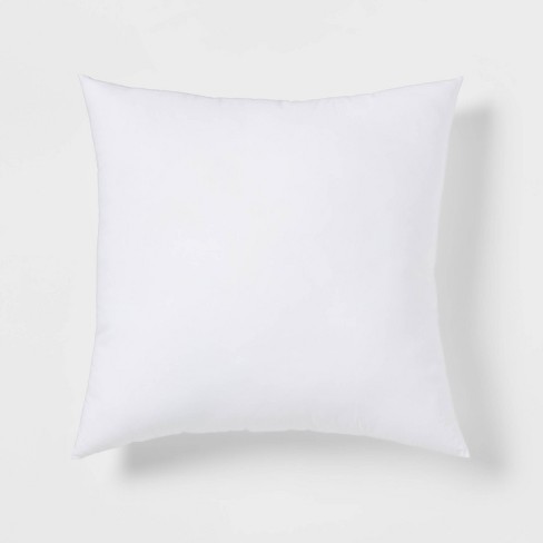 24 in. x 24 in. Outdoor Pillow Inserts, Waterproof Decorative Throw Pillows Insert, Square Pillow Form (Set of 2), White