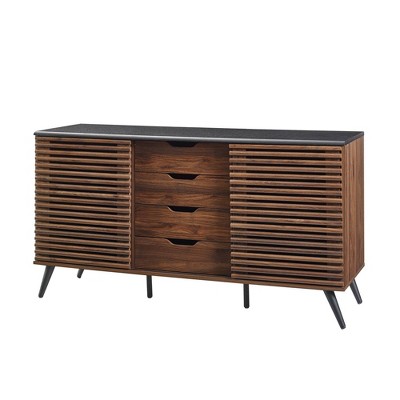 Alvita Boho Slatted Siding Door Sideboard - Saracina Home