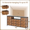 GustoWave 12-Drawer Fabric Dresser, Skinny Chest of Drawers with Charging Station, Led Lights & Metal Frame, Modern Cloth Storage Organizer - 2 of 4
