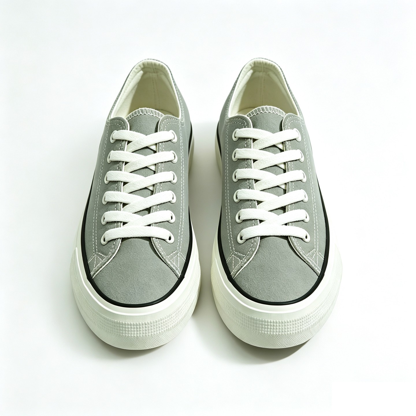 Мужские кроссовки Bangka Canvas Sneakers Classic Lace Up Fashion Casual Shoes, Gray, цвет: Серый — фото 4