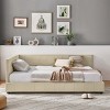 Full Size Upholstered Bed Frame, Velvet Tufted Platform Bed with Armrests and Backrest, No Box Spring Needed - Baofuwish - 2 of 4