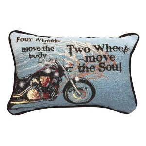 Typography 12.5"x8.5" Poly Cotton Pillow Four Wheels Quote Design by Manual Woodworkers & Weavers - 1 of 3