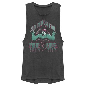 Juniors Womens The Little Mermaid Villains Valentine's Day Ursula True Love Festival Muscle Tee - 1 of 4