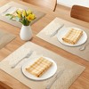 REGALWOVEN Farmhouse Placemats Set of 6 Plastic Placemats for Dining Table Decor Washable Kitchen Table Mat with Rhombic Pattern - 2 of 4