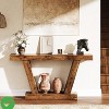 Console Sofa Table, 2-Tier Farmhouse Narrow Table Behind Couch Sofa Extra-Long, Accent Entryway Table - 3 of 4