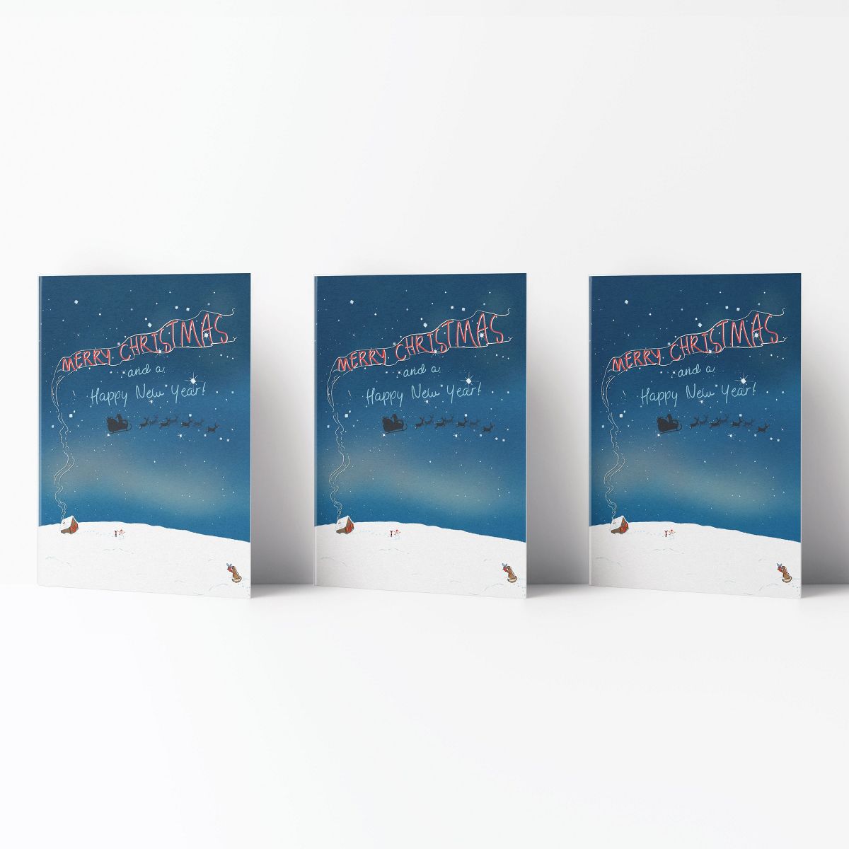 Winter/Holiday Greeting Card Pack Sets (3 ct) Slay Wishes by Ramus & Co