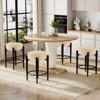 Dexmalle Set of 4 Modern Backless Kitchen Stools with Thick Cushion - 2 of 4