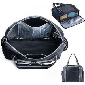 Large Waterproof Beach Backpack, Sandproof Drawstring Bag with Shoe Compartment for Pool, Gym - 1 of 4