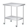 Stainless Steel Storage Table with Gloves, Cloth, Full Stainless Steel Work Table, Heavy Duty Durable Metal Storage, Food Prep Table - 4 of 4