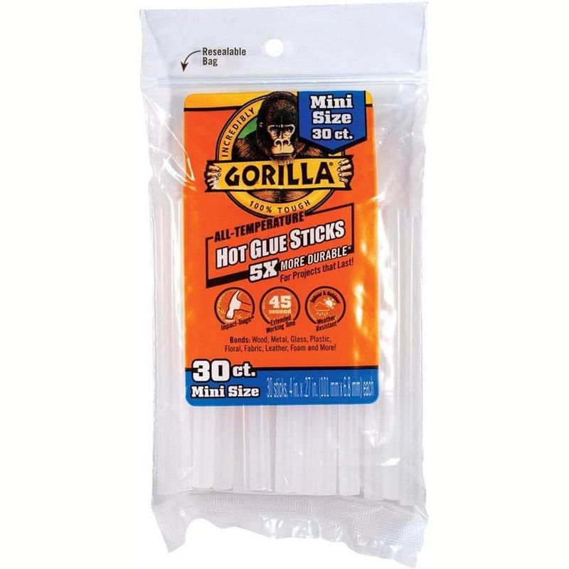 Gorilla Mini High Strength Hot Glue Sticks 30 pc, 1 of 6