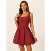 Allegra K Women's Sleeveless Puff Square Neck High Waist Mini Flare Dress - 4 of 4