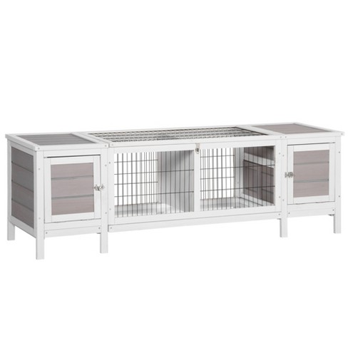 White discount rabbit hutch