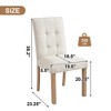 Set of 4 Dining Chair Upholstered Wooden Dinner Chair Armless Chairs with Padded Seat & Curved Backrest - Modernluxe - 3 of 4