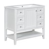 JUJABU 36'' Modern Bathroom Vanity with Ceramic Sink, 3 Drawers  & Open Shelf - 2 of 4