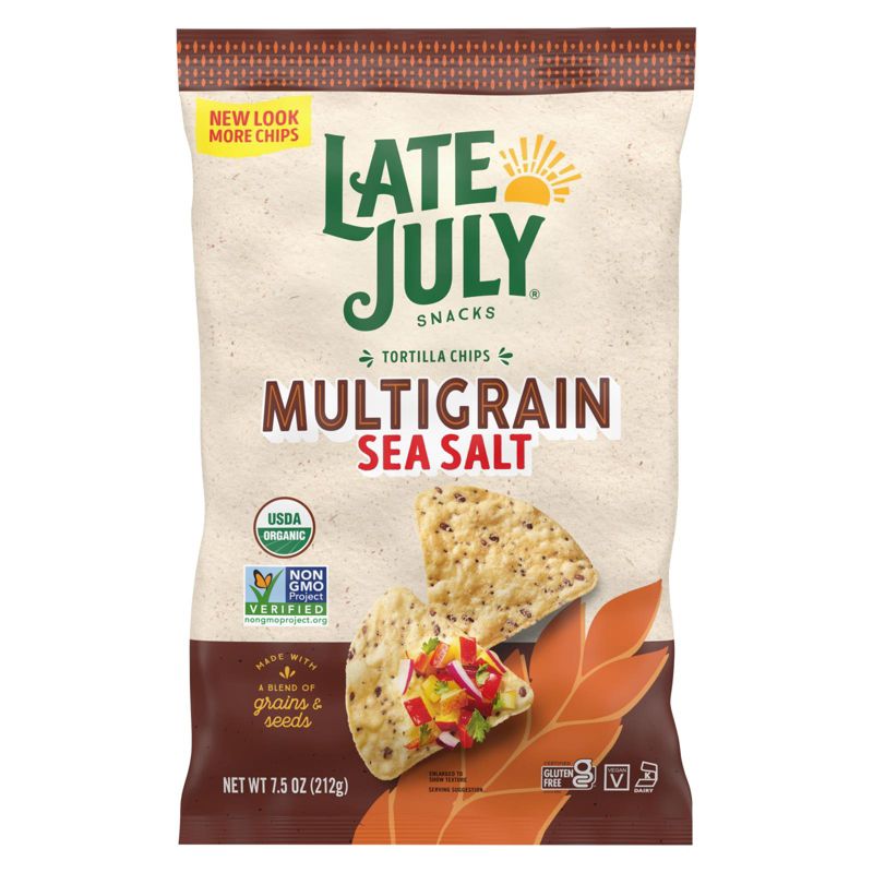 Late July Snacks Multigrain Sea Salt Tortilla Chips - Case of 12/7.5 oz, 2 of 7
