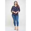 WEST K Women's Hollie Plus Size Roll-tab Sleeve Blouse - image 3 of 4