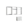HomeStock Devi Series 31.5–94.5in. W  Modular Closet System Wall Mount Double Hanging Rods 5-Shelf Wood Closet System - 2 of 4