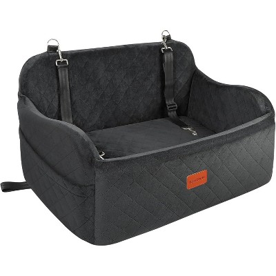 APRILSOUL Dog Car Seat for Medium/Large Dogs,2 Clip-On Safety Leashs for 2 Small Dogs,Removable and Washable Comfy Pet Car Seat