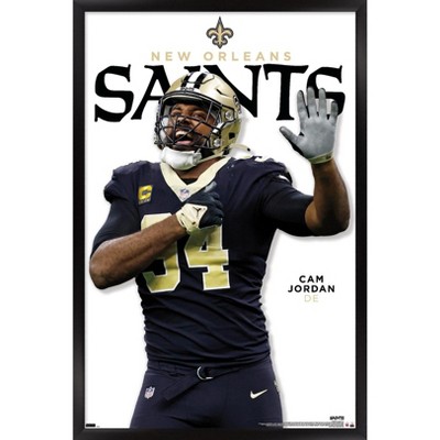 Trends International NFL New Orleans Saints - Neon Helmet 23 Unframed Wall  Poster Print Clear Push Pins Bundle 22.375 x 34