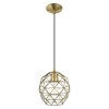 Livex Lighting Geometric Shade 1 - Light Pendant in  Antique Brass - 3 of 4