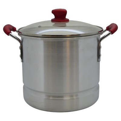 IMUSA 20qt Tamale Steamer with Ruby Red Handle