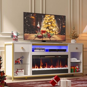 Bestier Fireplace TV Stand for TVs Up to 80 Inches with 36-Inch Electric Fireplace - 1 of 4