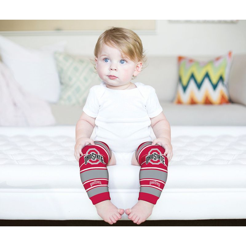 Baby Fanatic Officially Licensed Toddler & Baby Unisex Crawler Leg Warmers - NCAA Ohio State Buckeyes, 5 of 7
