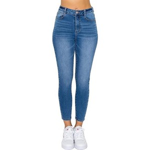 Wax Jean Women's Women's High Waisted 'Comfy Knit Denim' Ankle Skinny Jeans - 1 of 3