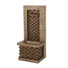 Okak Hand Crafted Water Fountain with Weather Resistant Design, Outdoor Fountain with Vintage Pattern, Waterfall Fountain for Patio, Light Brown - 3 of 4