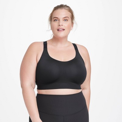 Women's Medium Support Seamless Zip-Front Sports Bra - All In Motion™  Heathered Black 2X