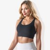 Anna-Kaci Active Women's Scoop Neck Stretchy Cropped Banded Criss Cross Back Sports Bra - 4 of 4