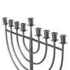 Vintiquewise Modern Solid Metal Judaica Hanukkah Menorah 9 Branched Candelabra - 4 of 4