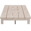 Vynxaria Patio Coffee Tables - Whitewashed Birch Look, Durable Aluminum Table with Dual Stretchers - 4 of 4