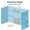 Timate U5 Expandable Wall Mounted Clothes Rack, Walk in Closet, Heavy Duty Industrial Pipe Clothing Rack - 4 of 4