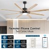76 Inch Solid Wood Large Industrial Ceiling Fan with Light Indoor Outdoor Smart Fan with Remote & APP Alexa Control, 8 Blade Reversible DC Motor - 4 of 4