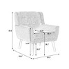 XIYUYEU Modern Soft Linen Accent Chair Living Room Chair Bedroom Chair Home Chair With Black Legs - 3 of 4