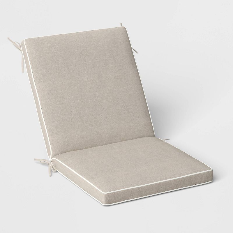 23"x21" Outdoor Chair Cushion with Contrast Piping - Threshold™ designed with Studio McGee, 1 of 6